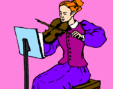 Desenho Dama violinista pintado por Kris