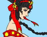 Desenho Princesa chinesa pintado por luiza