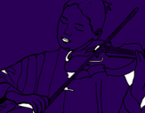 Desenho Violinista pintado por jefferson