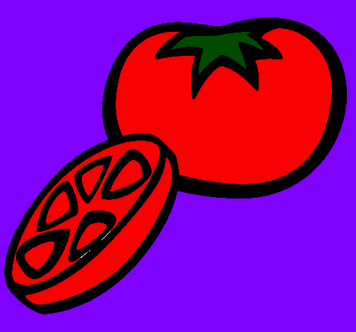 Desenho Tomate pintado por julia