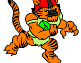 Desenho Jogador tigre pintado por weriky