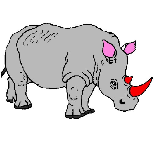 Desenho Rinoceronte pintado por rey mysterio