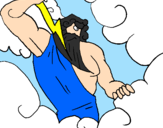 Desenho Zeus pintado por gabriel