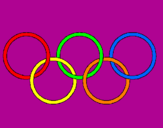 Desenho Argolas dos jogos olimpícos pintado por wallace