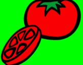 Desenho Tomate pintado por FFF