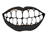 Desenho Boca e dentes pintado por maluco 3