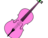 Desenho Violino pintado por VIOLINO DE PÂMELA