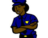 Desenho Mulher polícia pintado por TALLYSON