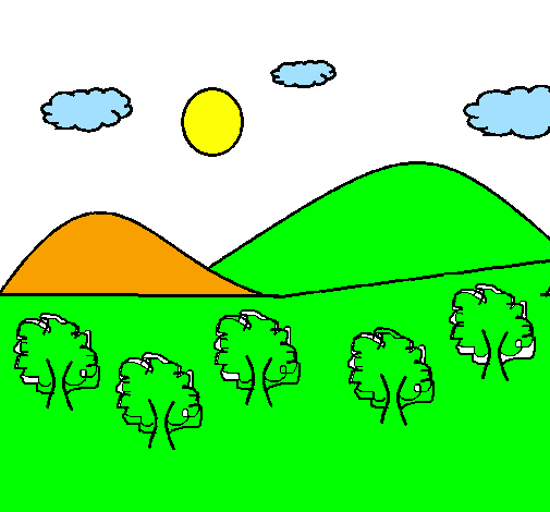 Desenho Montanha 4 pintado por rafaella