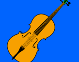 Desenho Violino pintado por samara