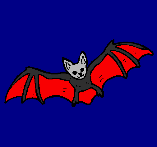 Desenho Morcego a voar pintado por dracula