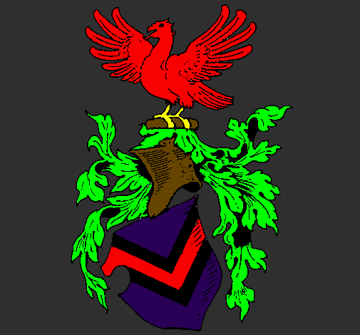 Desenho Escudo de armas e águia pintado por gustavo