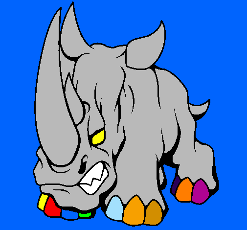 Desenho Rinoceronte II pintado por hugo garcia