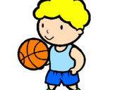 Desenho Jogador de basquete pintado por luana stepheni