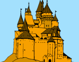 Desenho Castelo medieval pintado por Pedro