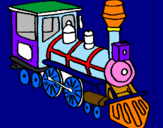 Desenho Comboio pintado por Bete