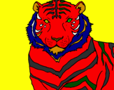 Desenho Tigre pintado por kick15