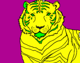 Desenho Tigre pintado por kellen
