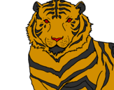 Desenho Tigre pintado por gabriel