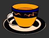 Desenho Taça de café pintado por letícia v