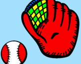 Desenho Luva de basebol e bola pintado por DANIEL