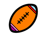 Desenho Bola de futebol americano II pintado por Maria Chifa