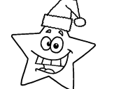 Desenho estrela de natal pintado por camilla