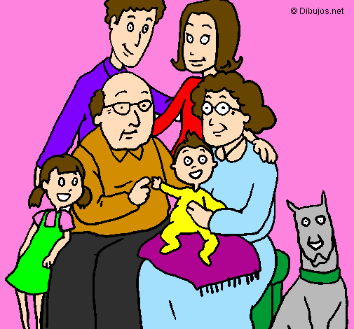 Desenho Família pintado por liynali