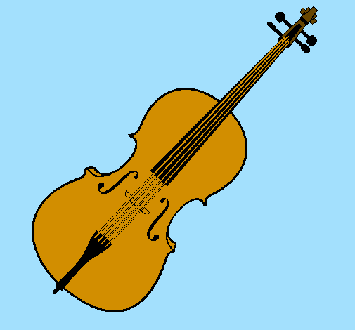 Desenho Violino pintado por beatriz
