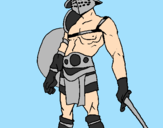 Desenho Gladiador pintado por gabriel