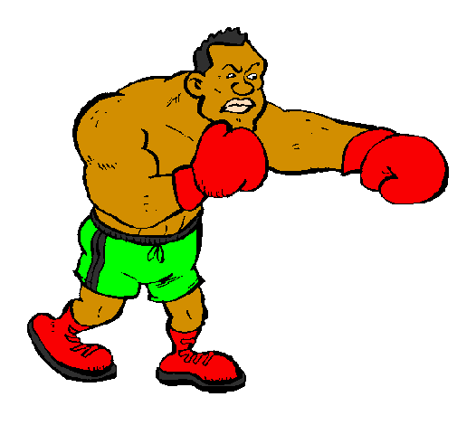 Desenho Boxeador pintado por adrianny