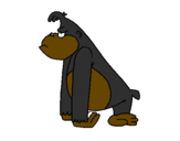 Desenho Macaco aborrecido pintado por gorilaw