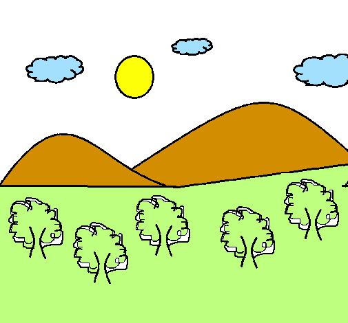 Desenho Montanha 4 pintado por rafaela