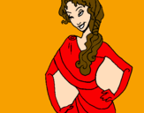 Desenho Romana sedutora pintado por bruna mara