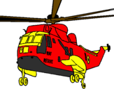 Desenho Helicoptero de resgate pintado por pablo