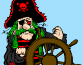 Desenho Capitão pirata pintado por rex