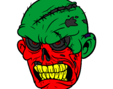 Desenho Zombie pintado por fantasma maluco