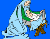 Desenho Nascimento do menino Jesús pintado por MANUELA