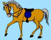 Desenho Cavalo de competição pintado por julinha