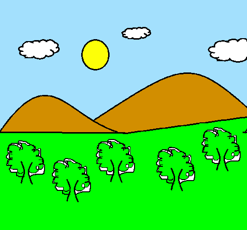 Desenho Montanha 4 pintado por Marli Flores