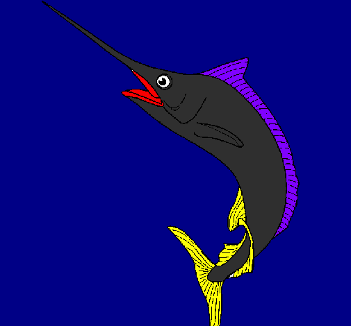 Desenho Peixe-espada pintado por bruno    mota