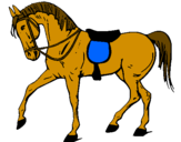 Desenho Cavalo de competição pintado por antonio