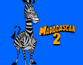 Desenho Madagascar 2 Marty pintado por lara