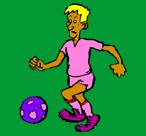 Desenho de Jogador de futebol pintado e colorido por