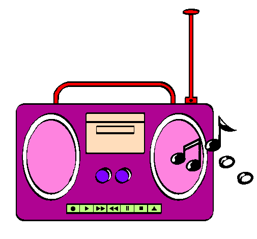 Desenho Radio cassette 2 pintado por gabriele