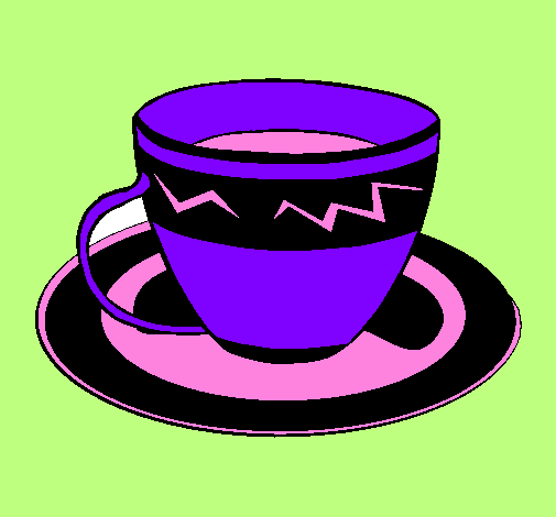 Desenho Taça de café pintado por Karine