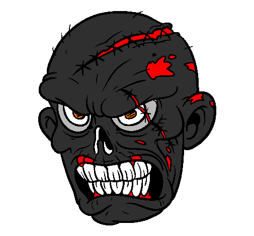Desenho Zombie pintado por leandra cruz cocito