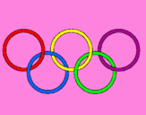 Desenho Argolas dos jogos olimpícos pintado por josue antonio