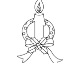 Desenho Vela de natal III pintado por d