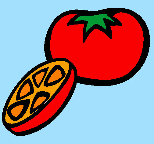 Desenho Tomate pintado por Marlon